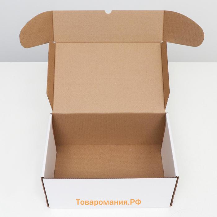 Коробка самосборная «Почтовая», белая, 40×27×18 см