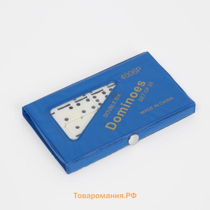 Домино классическое «Форкас», 28 шт., синий