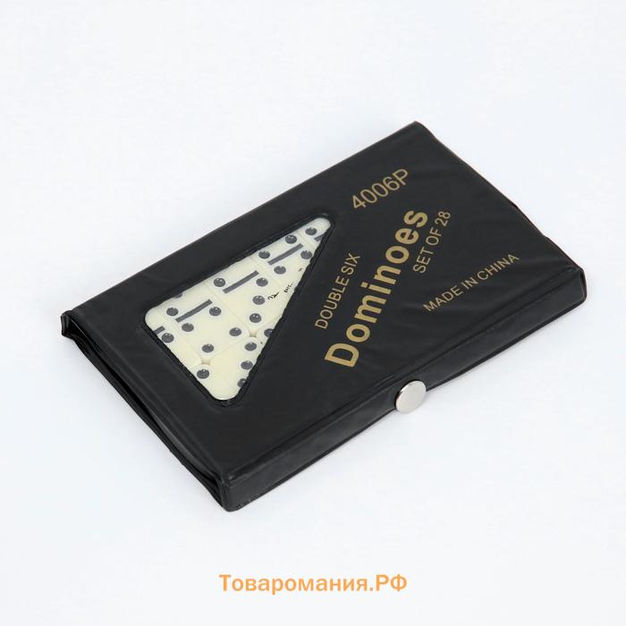 Домино классическое «Форкас», 28 шт., чёрный