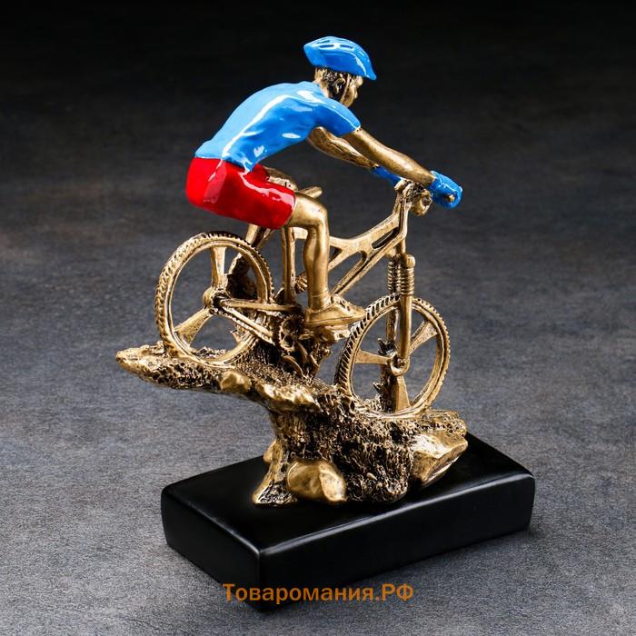 Кубок наградной с фигуркой TAKE IT EASY «Велоспорт», 23×9×16 см