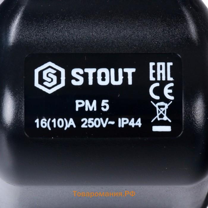 Реле давления STOUT SCS-0001-000005, PM5G, 1-5 бар, 1/4", с накидной гайкой