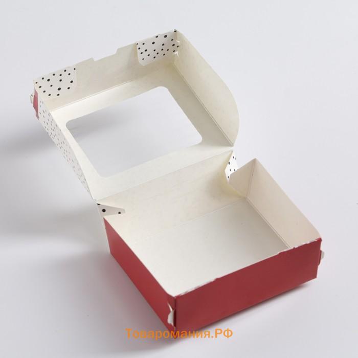Коробка складная «Красный бант» 10×8×3.5 см