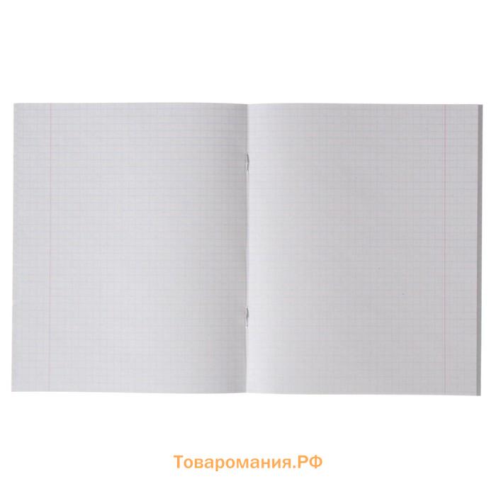 Комплект тетрадей из 6 штук (4 разные + 2 повторяющиеся), 48 листов в клетку Calligrata "Фигуры", бумажная обложка, блок №2, белизна 75% (серые листы)