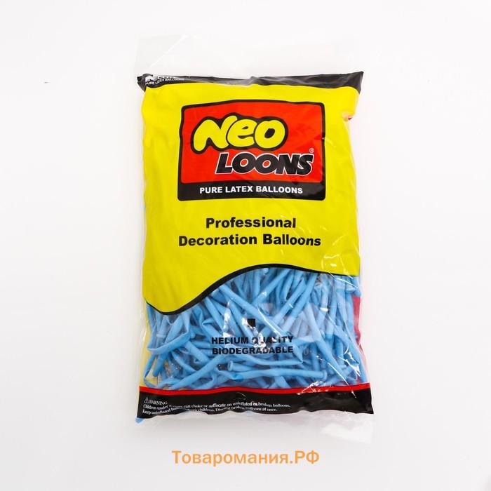 Воздушные шары для моделирования 125 см, d=2.5 см, 10 шт., голубые