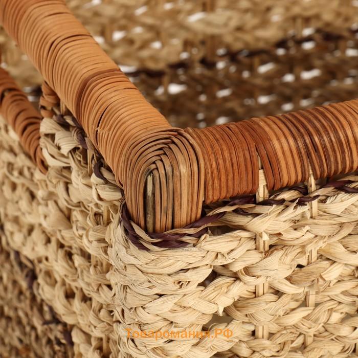 Корзина плетеная, 52х32х35 см, водоросли, кукурузный лист