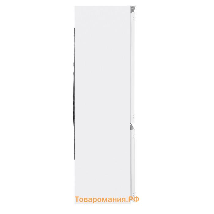 Холодильник HOMSair FB177NFFW, встраиваемый, двухкамерный, класс А+, 251 л, белый