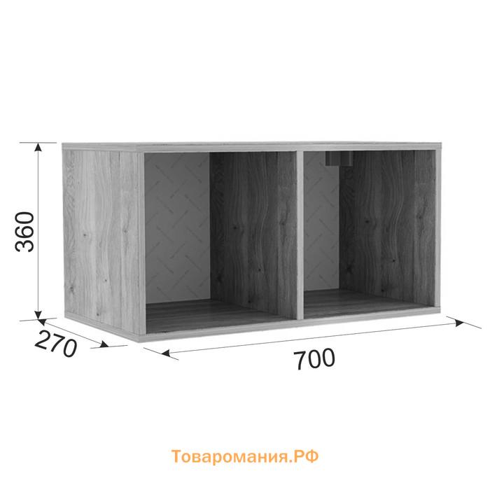 Полка навесная 43, 710 × 270 × 360 мм, цвет дуб мария