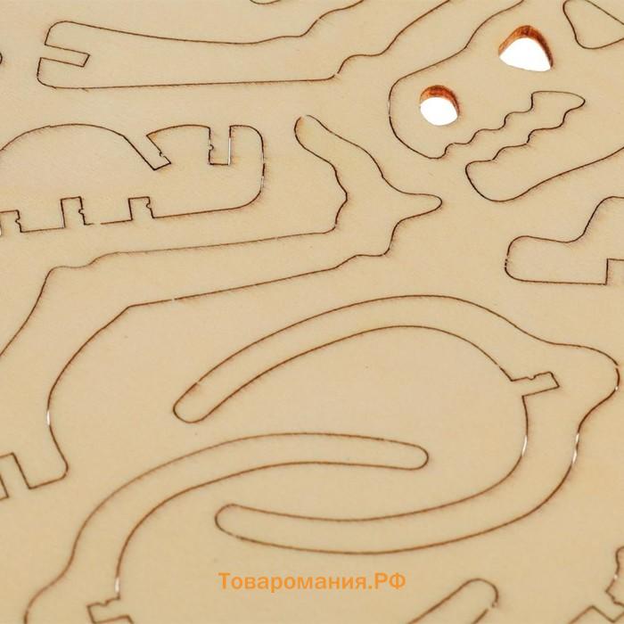Конструктор деревянный «Спинозавр», 36 деталей
