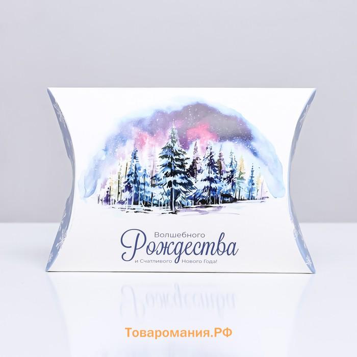 Коробка складная, подарочная новогодняя «Волшебного Рождества» 15×11×3 см