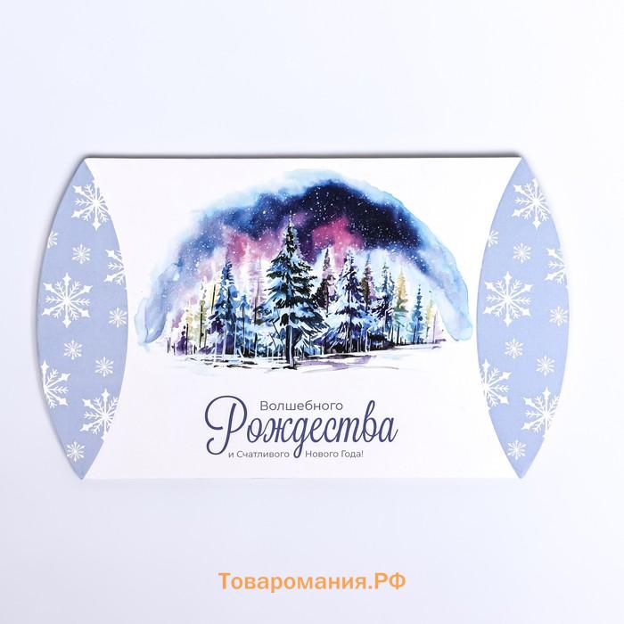 Коробка складная, подарочная новогодняя «Волшебного Рождества» 15×11×3 см