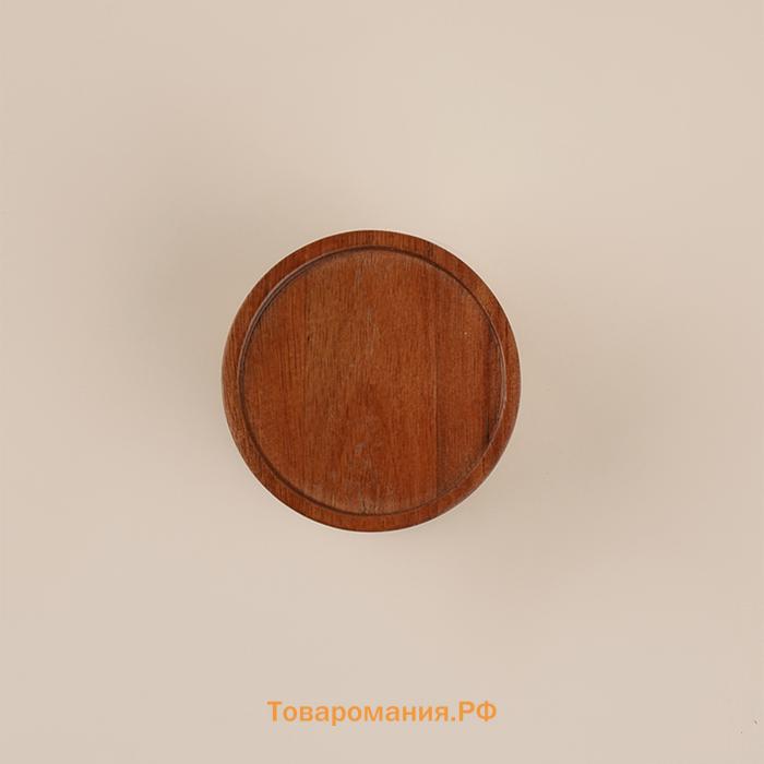 Банка для сыпучих продуктов SL Home «Стоун форест», 220 мл, 8.7×5.7 см, с крышкой, керамика, бежевая