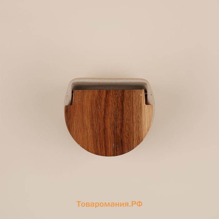 Банка для сыпучих SL Home «Стоун форест», 350 мл, 7.5×16 см, с крышкой, керамика, бежевая