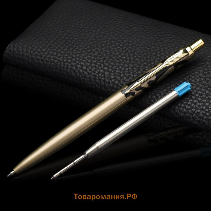 Ручка шариковая металл автоматическая, синяя паста 1.0 мм «хаки»