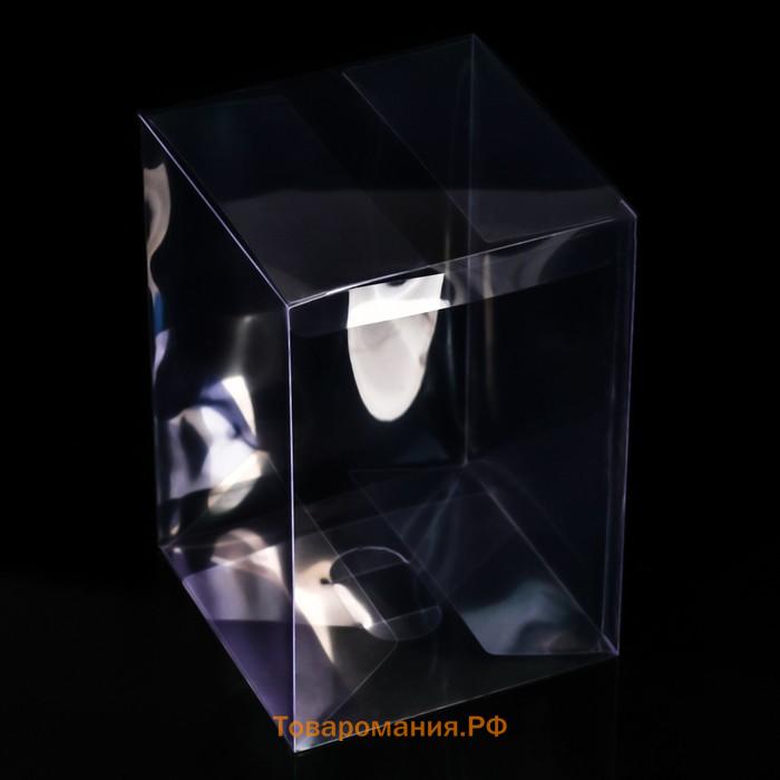 Складная прозрачная коробка из PVC, для упаковки подарков, 12×12×18 см