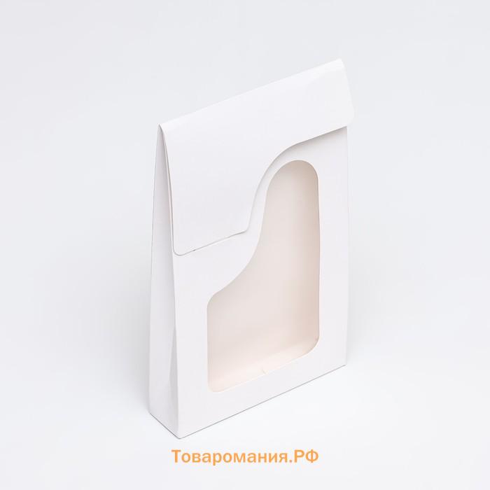 Кондитерская упаковка «Кулек» с окном 12×3×20 см