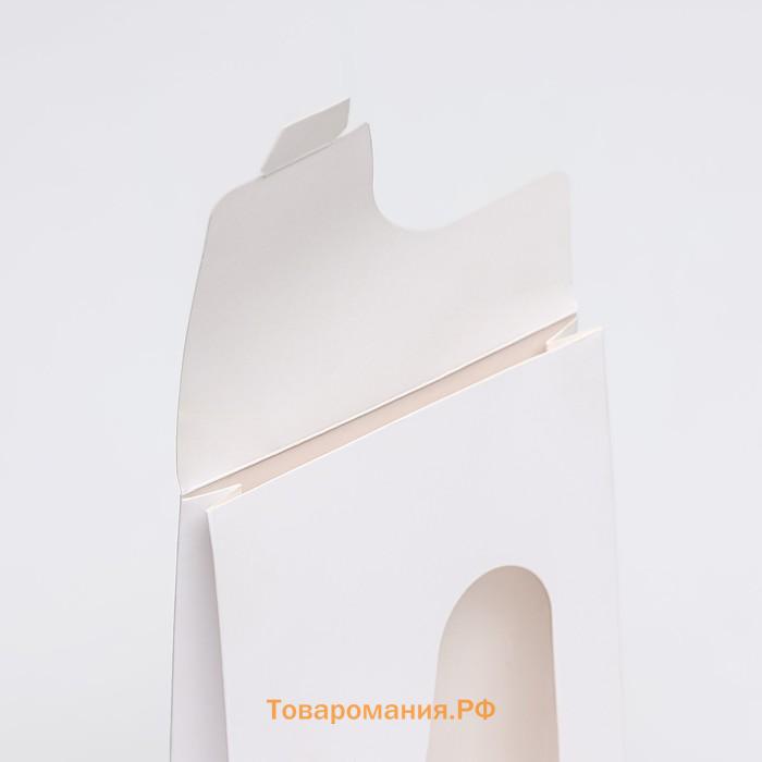 Кондитерская упаковка «Кулек» с окном 12×3×20 см