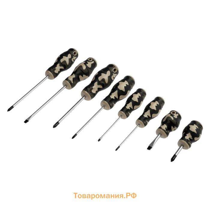 Набор инструментов в сумке ТУНДРА «23 ФЕВРАЛЯ», отвертки, PH0-1-2, SL3-5-6, 8 шт.