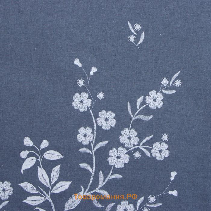 Постельное бельё  евро Floral print, 200х217 см, 220х240 см, 50х70 см -2 шт, поплин
