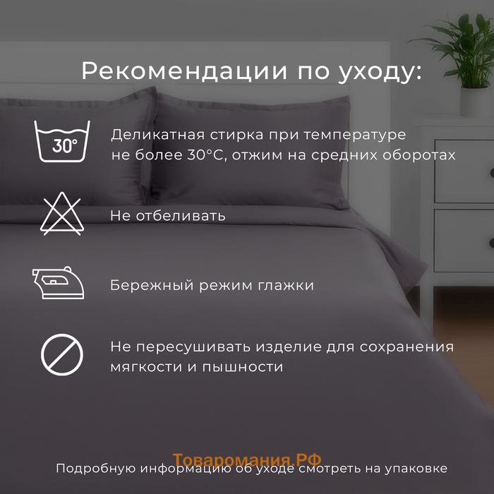 Постельное бельё  евро Floral print, 200х217 см, 220х240 см, 50х70 см -2 шт, поплин