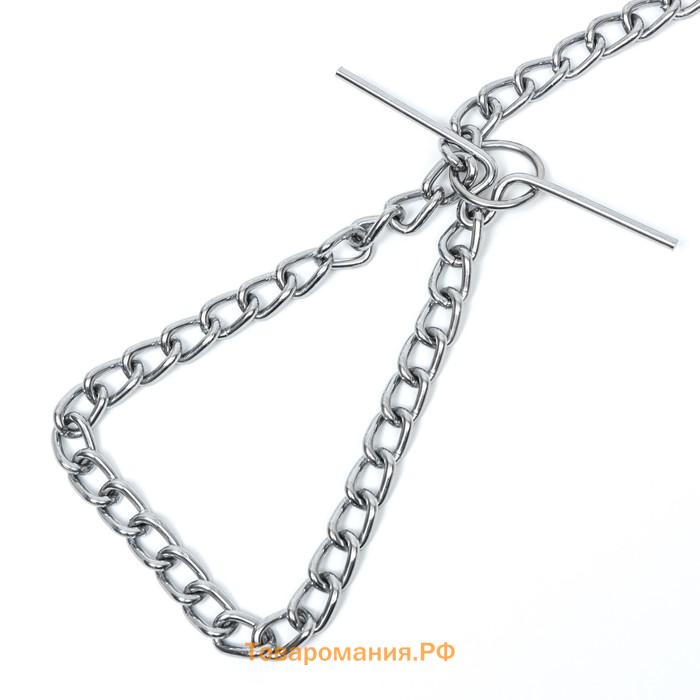 Цепь для привязи собак мелкокалиберная, 1,8 м, толщина проволки 3,5 мм