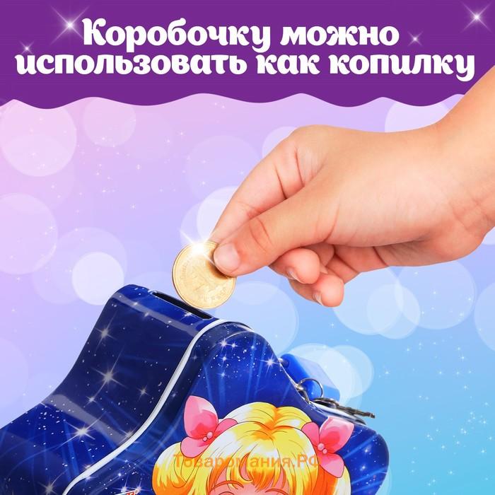 Пазл фигурный в металлической коробке «Принцесса луны», 54 детали