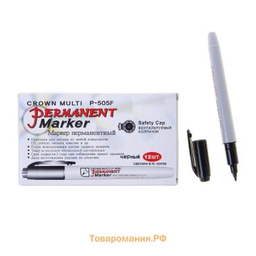 Маркер перманентный Crown Multi Marker Super Slim, 1.0 мм, пулевидный, чёрный