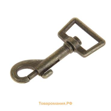 Карабин с основанием-трапецией, 6,5 см