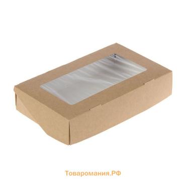 Коробка складная, крафт, 20 х 12 х 4 см, 1 л