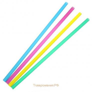 Трубочки одноразовые для коктейля Fresh, 0,7×21 см, 250 шт, цвет микс