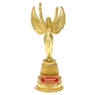 Кубок наградная фигура Ника «Золотая мама», пластик, золото, 19.5×7.3 см