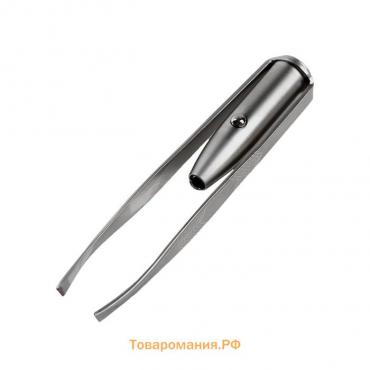 Пинцет LP-02, косметический, подсветка, батарейки в комплекте