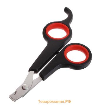 Ножницы-когтерезы с упором для пальца, 12 х 6 х 0,5 см, эконом, микс цветов