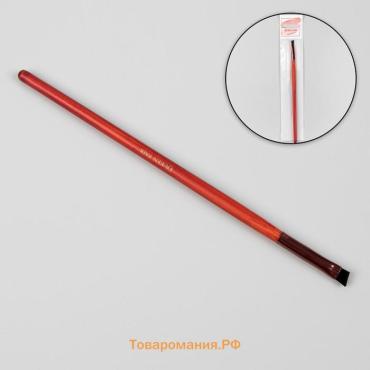 Кисть для макияжа Brush WOOD, скошенная, 16(±1) см, коричневый/золотистый