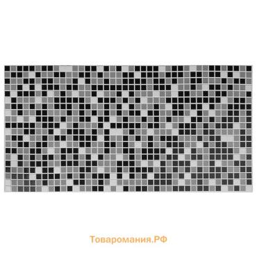 Стеновая панель ПВХ мозаика, 960×480 мм, цвет черный