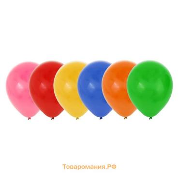 Воздушные шары латексные 10", 5 шт., МИКС