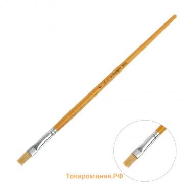Кисть "Сонет" № 5, щетина, плоская, длинная ручка, d=9 мм