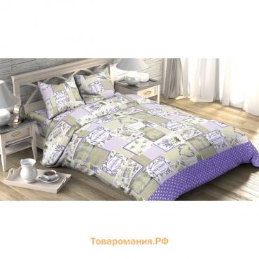 Постельное бельё «» дуэт Лаванда 143×215 см - 2 шт., 240*220 см, 70×70 см - 2 шт., 100% хл, бязь 125 г/м²