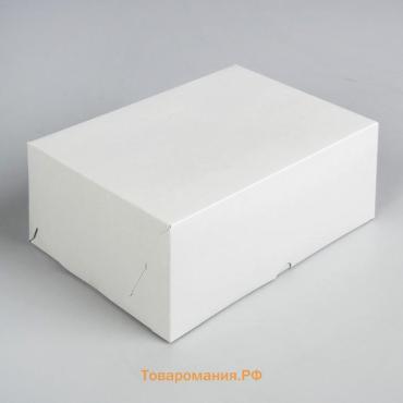 Упаковка на 6 капкейков без окна, белая 25×17×10 см