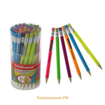 Карандаш механический ErichKrause "XS", НВ, грифель d=0.5 мм, в тубусе, микс