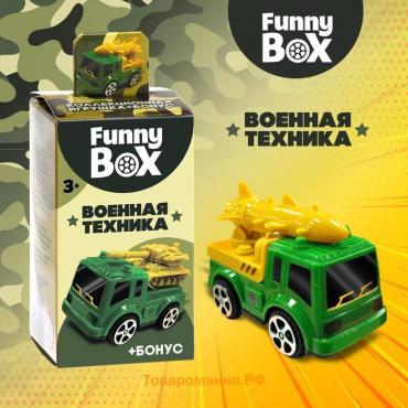 Набор для детей Funny Box «Военная техника»: карточка, фигурка, лист наклеек, МИКС