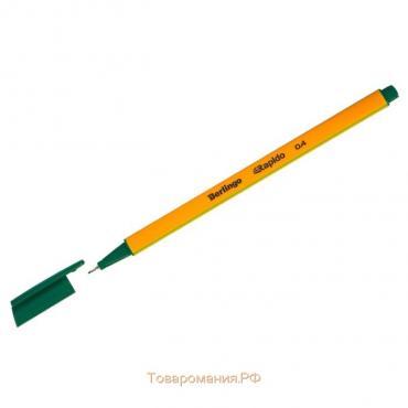 Ручка капиллярная Berlingo Rapido, 0,4 мм, трёхгранная, стержень зелёный