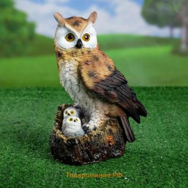Садовая фигура из полистоуна «Семейство сов», 26×13×17 см