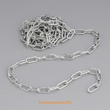 Цепь для привязи собак, 3 м, калибр 3 х 30 мм, гальванизированная