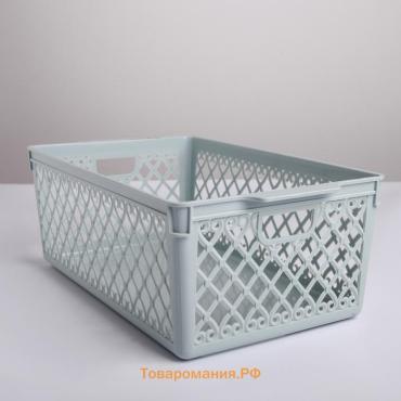 Корзина для хранения «Романо», пластик, 30×17.5×11 см, фиолетовая