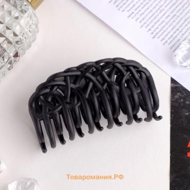 Краб для волос «Чёрный бархат», листочки, 8.5 см, МИКС
