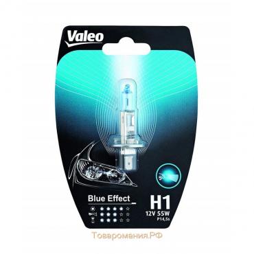 Лампа автомобильная VALEO Blue Effect, H1, 12 В, 55 Вт, 32504 (бл.1)