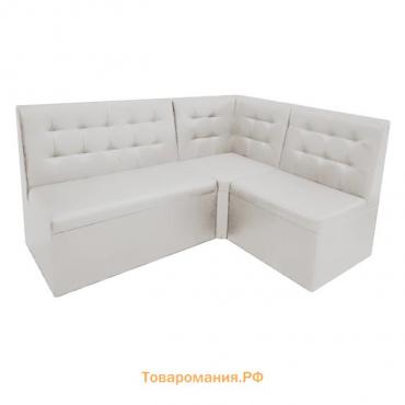 Кухонный уголок «АЛЕКС», экокожа, 1630×500×950 мм, TEOS MILK