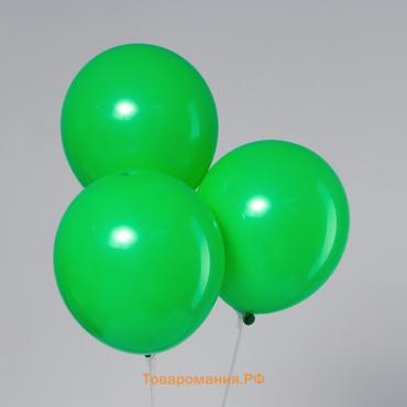 Воздушные шары латексные 12", 100 шт., зелёные