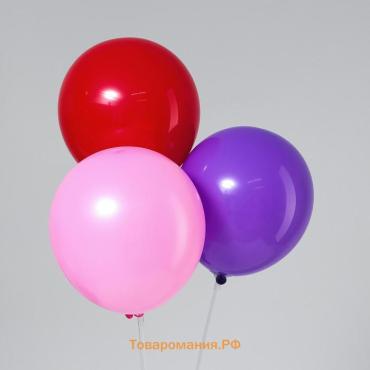 Шары воздушные латексные 12", пастель, набор 5 шт., цвета МИКС