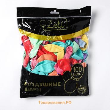 Воздушные шары латексные 10" «Макарун», 100 шт., МИКС